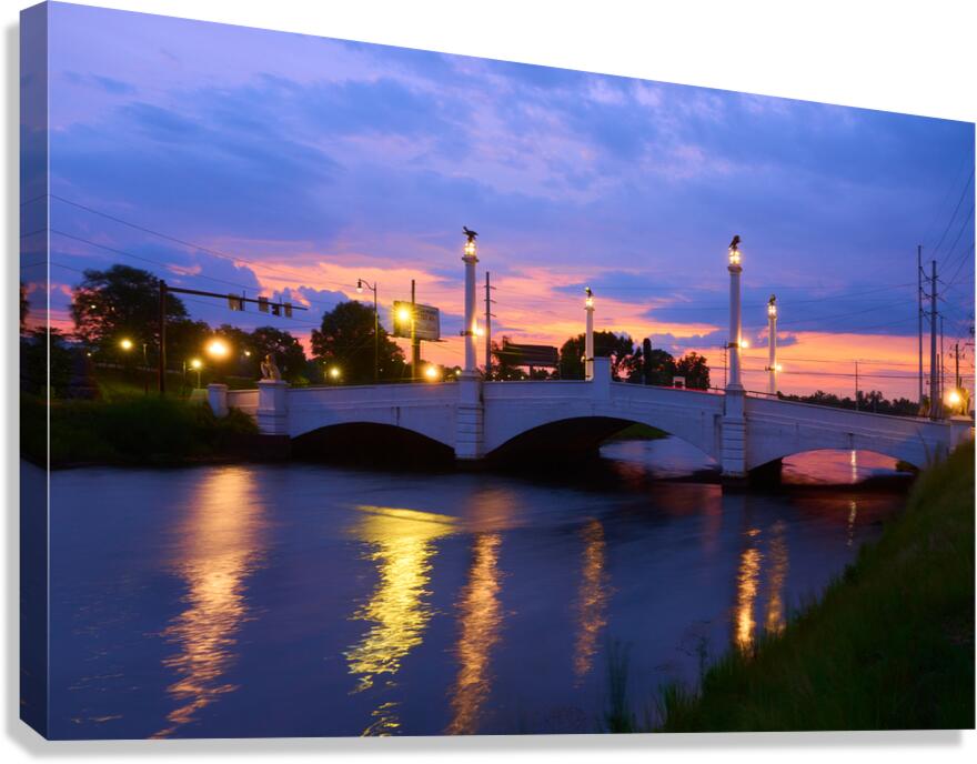Butt Memorial Bridge at Sunset   Augusta GA SA107 1708698952.7185  Canvas Print