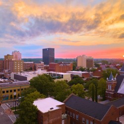 Downtown Augusta GA Sunrise Aerial View DJI 0896.