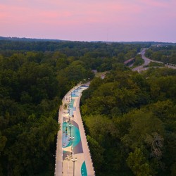 Fifth Street Pedestrian Bridge Aerial View   Augu