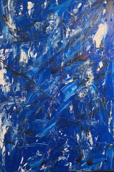 Inspired By Blue Poles Print