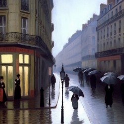 Inspired By Paris Night Rainy Day