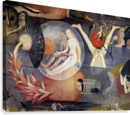 Detail showing nudes within a transparent sphere, which is the fruit of