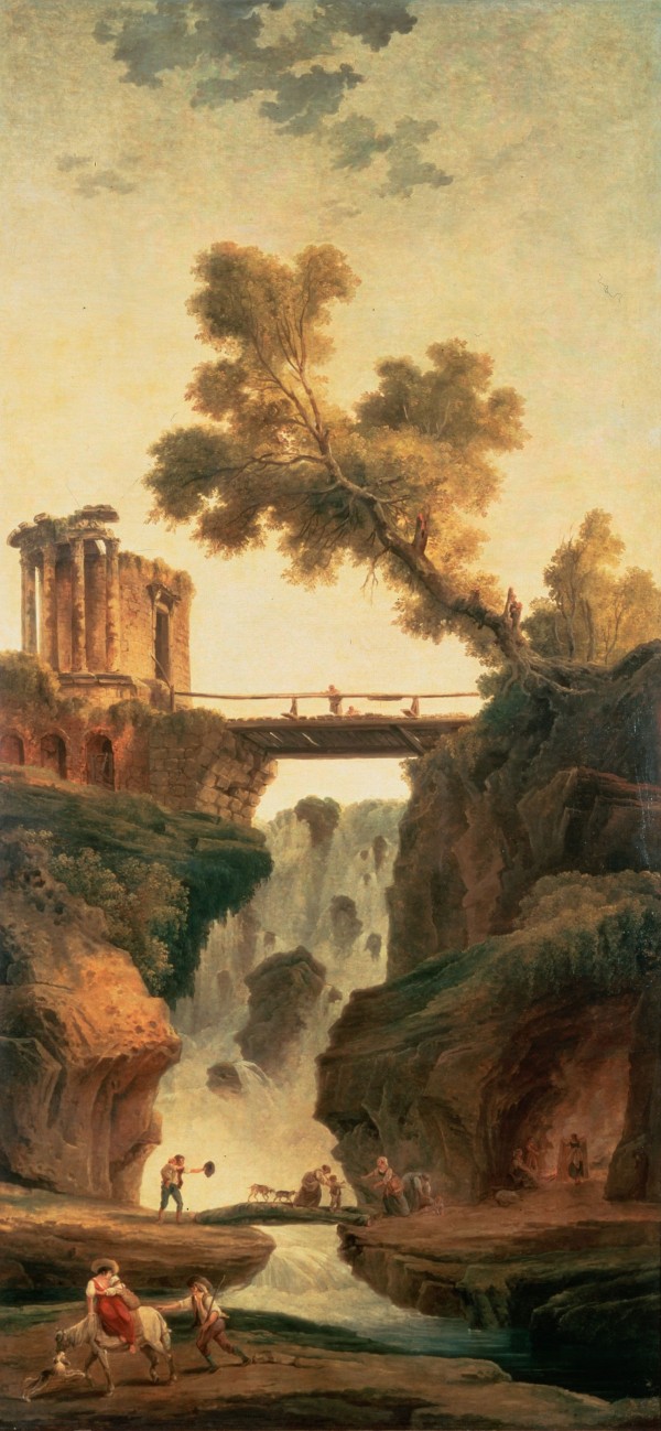 Landscape with a Waterfall and figures Print