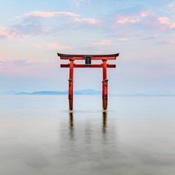 Shirahige Shrine – Sunset Calm