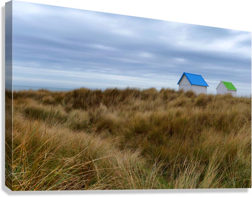Colored cabins Canvas Print