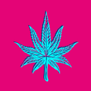 Pop Art Cannabis Leaf