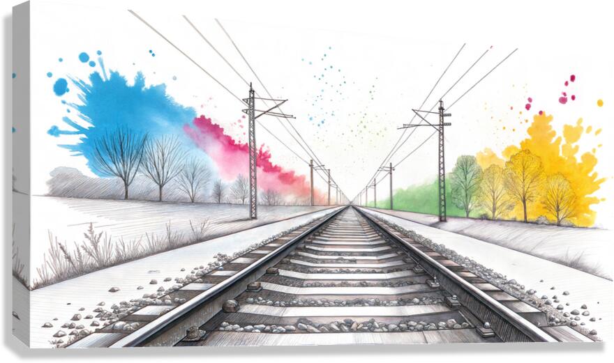 Railroad Perspective Canvas Print