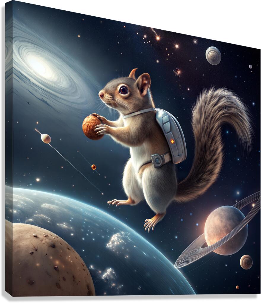 Space Squirrel Canvas Print