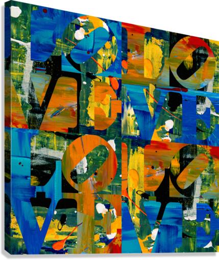 LOVE Quadrant Canvas Print