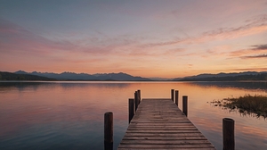 lake at sunrise perfectl