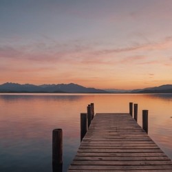 lake at sunrise perfectl