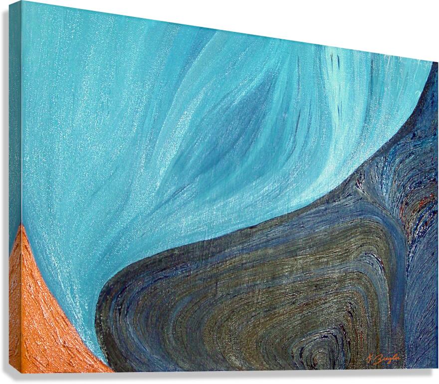 Blues with Copper Canvas Print