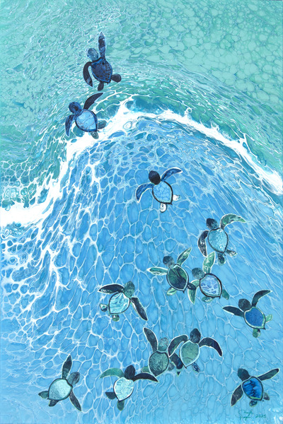 Baby Sea Turtles by StudioSherylPryor