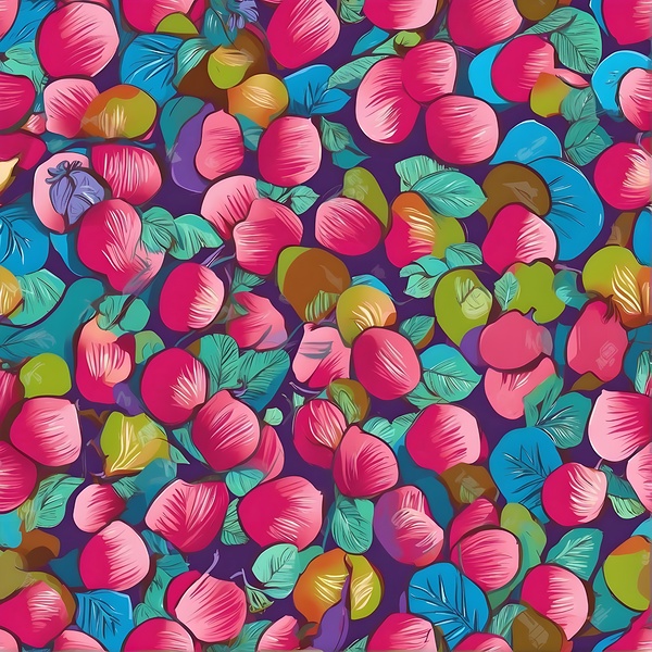 Repeating Kiwifruit Pattern Print