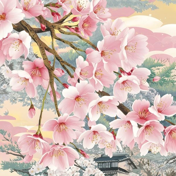 white blossoms in full bloom Print