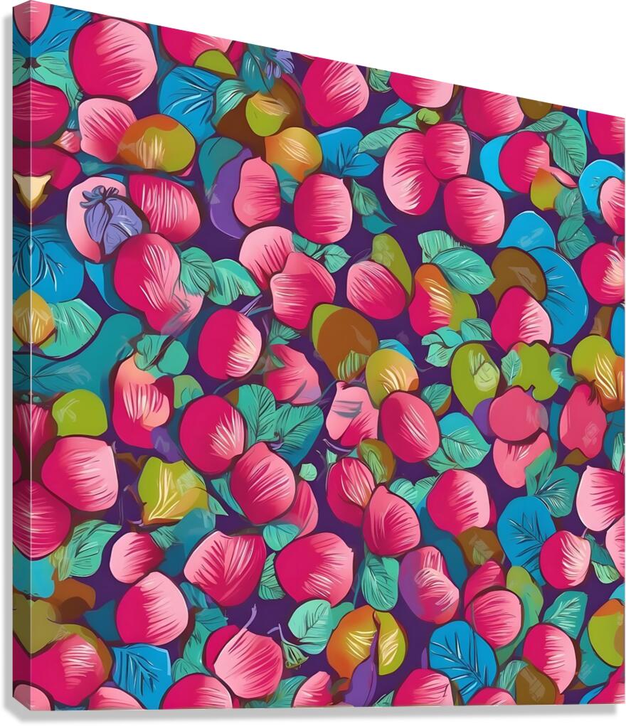 Repeating Kiwifruit Pattern Canvas Print