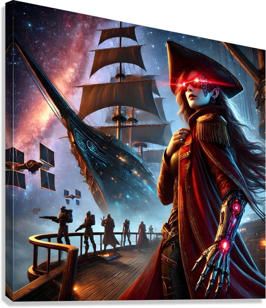  The Intergalactic Pirate Captain Canvas Print