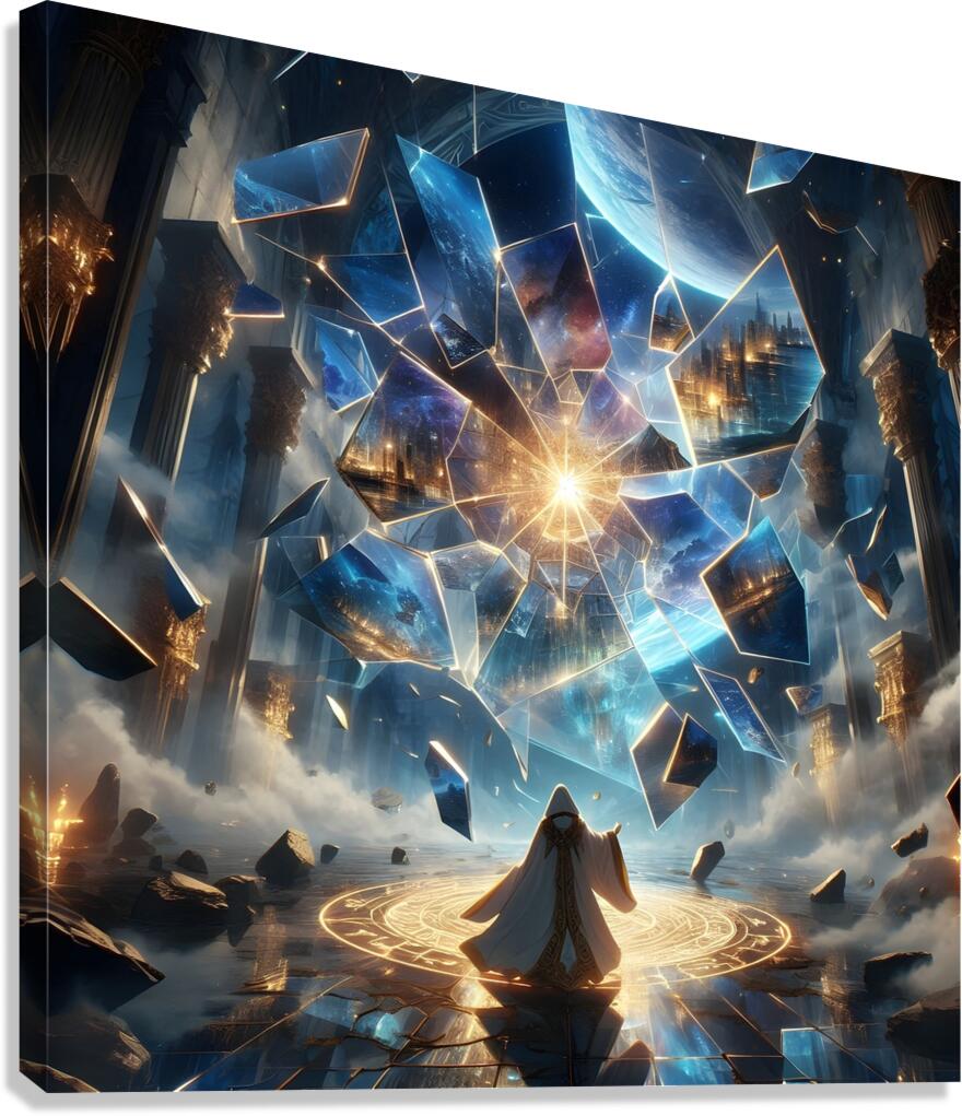 Powerful Mage Shattering Reality  Canvas Print