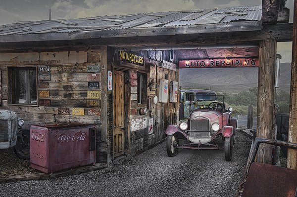 Auto Repairing Goodsprings Nevada by Ray Castillo