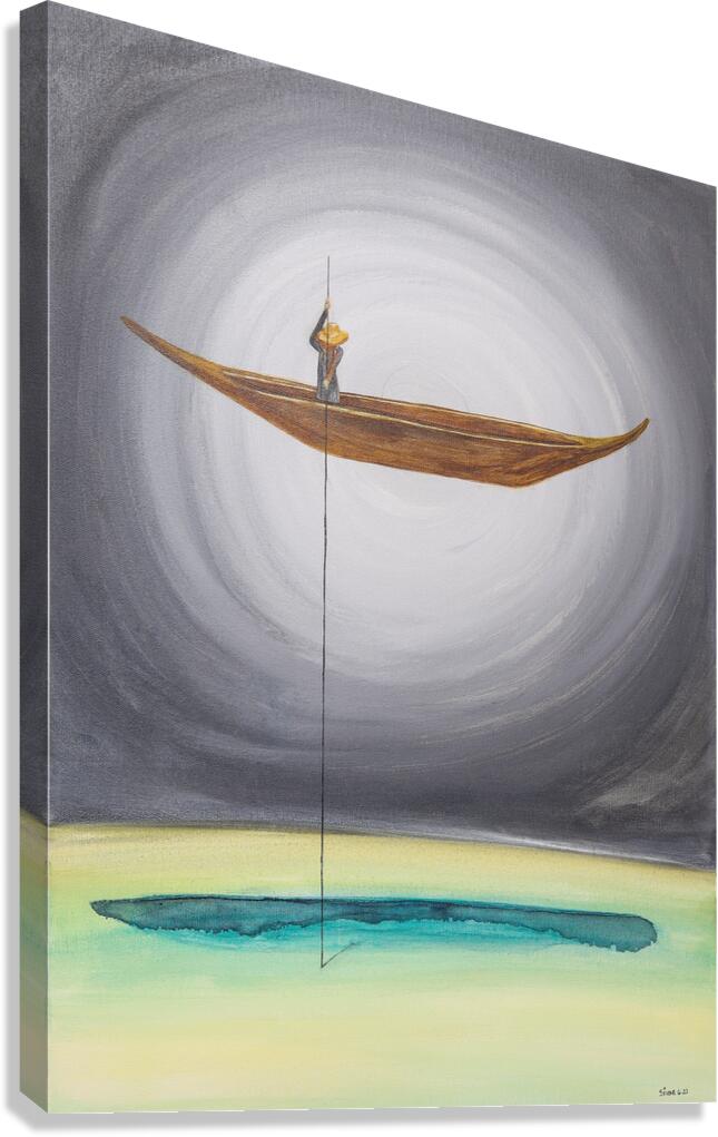 The Man and the Boat Canvas Print