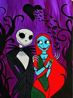 Sally Huss　サリーハース マーメイドのティーパーティ イラスト作品 Jack n Sally by KyLex Wall Art