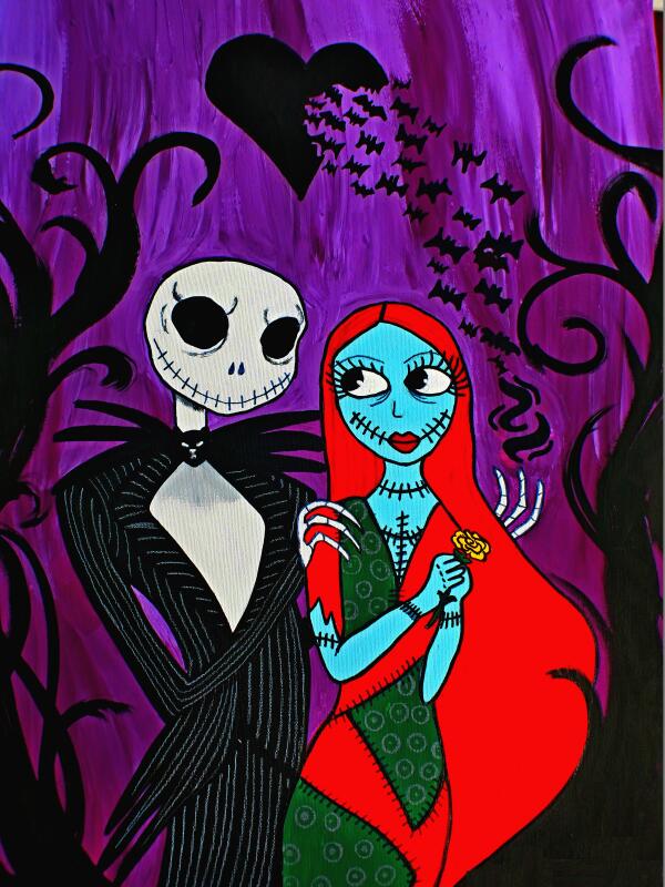 Jack n Sally by KyLex Wall Art