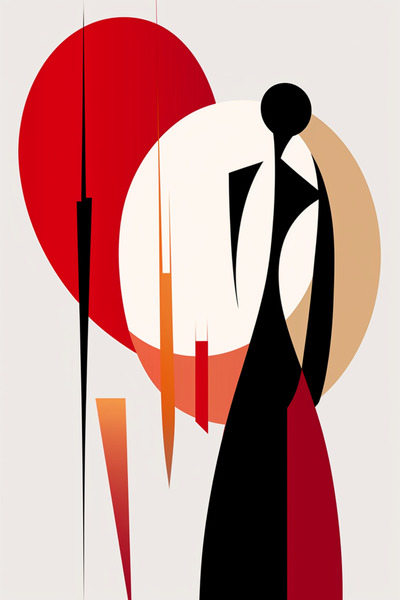 Abstract Elegant Red Print