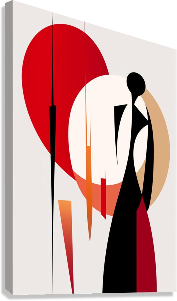 Abstract Elegant Red Canvas Print