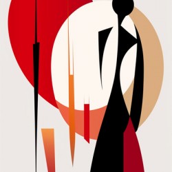Abstract Elegant Red