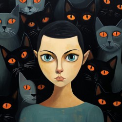 Cat Lady Blue 1