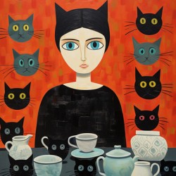 Cat Lady in Red 2