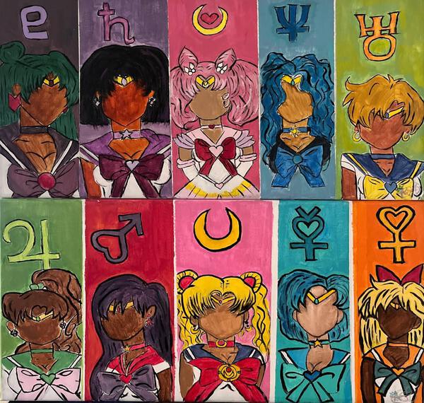 Melanated Sailor Moon by Puffs
