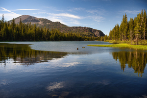 Tranquil Reflections on the Lake Mamie Mammoth Lakes