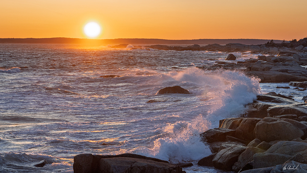A Wave at Sunset by Hugh Chisholm Photography