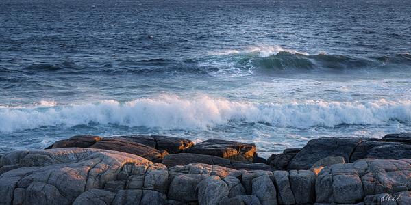 Waves at Sunset by Hugh Chisholm Photography