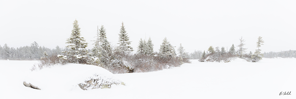 Winter Lake Panorama by Hugh Chisholm Photography