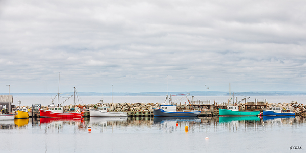 Colourful Lobster Fishing Boats  by Hugh Chisholm Photography