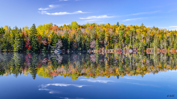 Labrador Lake Autumn Panorama by Hugh Chisholm Photography