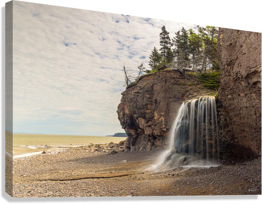 Seaside Waterfall Canvas Print