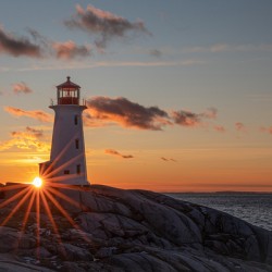 Peggy s Cove Lighthouse Sunstar