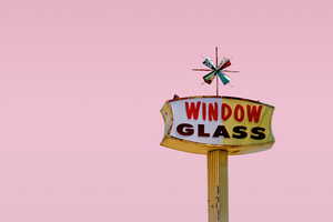 Atomic Pink Starburst Vintage Sign