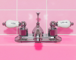 Retro Pink Sink Faucet