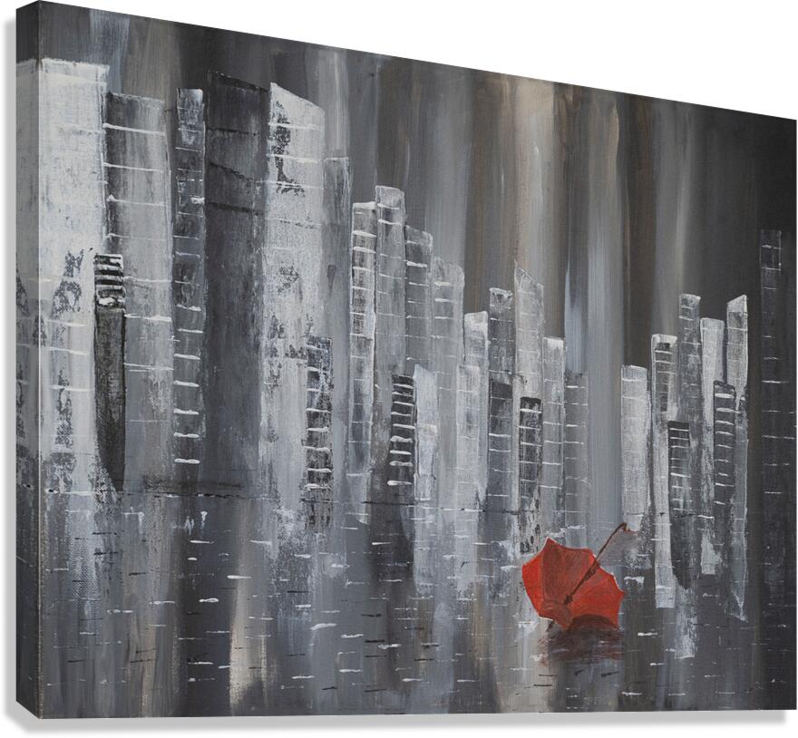 Red Umbrella Canvas Print