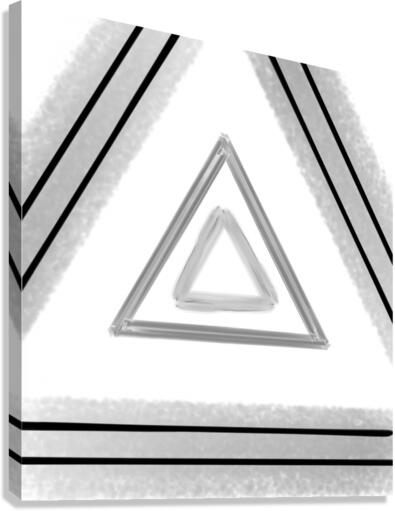 Triangular Grays Canvas Print