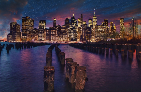 Manhattan Night Sky by MLKerr