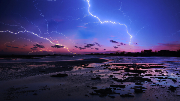 Pink Lightning Print