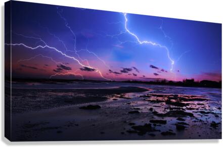 Pink Lightning Canvas Print