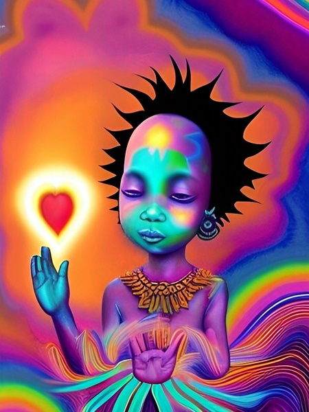 PsychodelicIndigoKid  2 by LoveLight Rivers