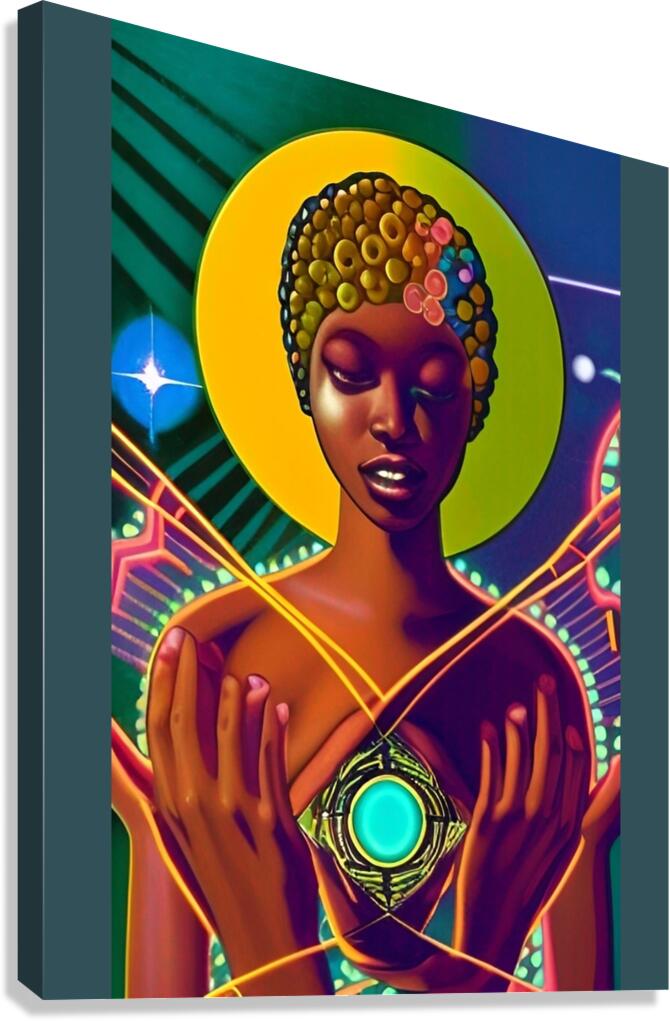 THE BLACK WOMB MAN EARTH AURUA 6 Canvas Print