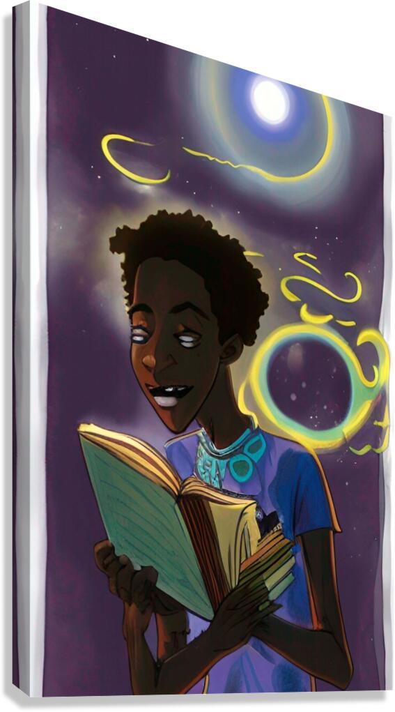 The World Exists in Books 3 Canvas Print